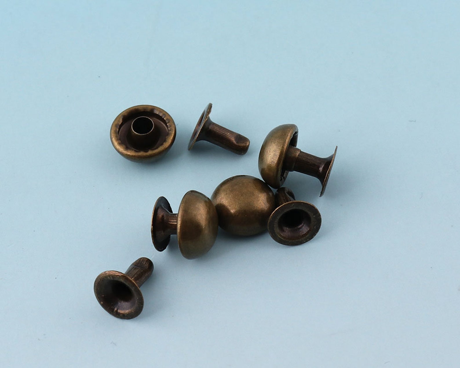 Double Caped Rivets 100pcs 1210mm Antique Bronze Rivets Metal Etsy
