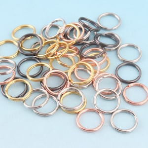 Mini split rings 12mm Rose gold Keyrings O rings Jump Rings Metal Key Fob Ring for Key Chain Wholesale Key Ring Findings
