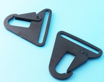 Black Snap Hook 2pcs 2 "Metal Snap Clasp lLarge Lanyard Hook Swivel Clasp Bag Hardware Correa de correa Gancho
