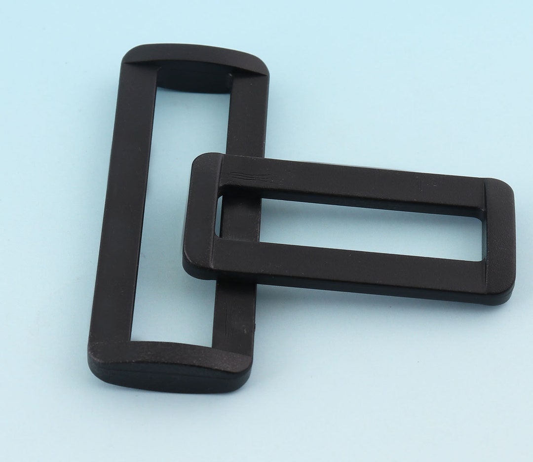Wuuycoky 2-Inch Rectangle Rings - Black, 6 Pack, Metal Buckles For Straps, Webbing, Dog Collars & Belts