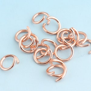 10mm Rose Gold Jump Rings 100pcs Open Jump rings Split Rings Metal Split Ring for Chain Wholesale Jump Ring Findings