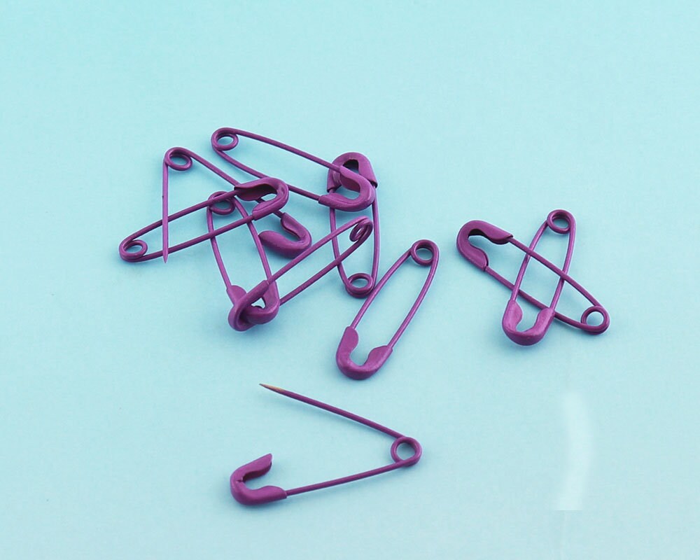 Purple Safety Pins 100-300pcs 184mm Mini Brooch Safety Pins | Etsy