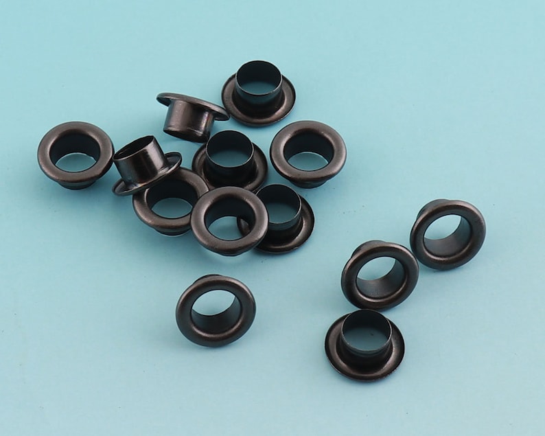 Black Eyelets 100pcs 10mm Round Grommet Eyelets for Sewing Etsy