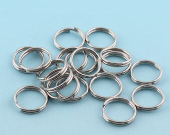 Split rings 200pcs 10mm Mini Key Ring Silver Key Fob Ring Metal Split Ring Jump ring for Key Chain Wholesale Key Ring Findings