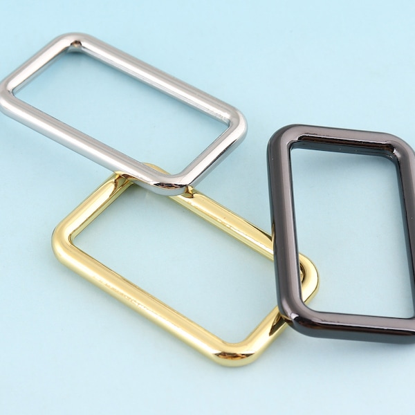 regular rings 1 3/4" Metal Rectangle Ring Multi Color Belt Buckle Leather Craft Hardware Square Ring Loop Strap Purse Notion