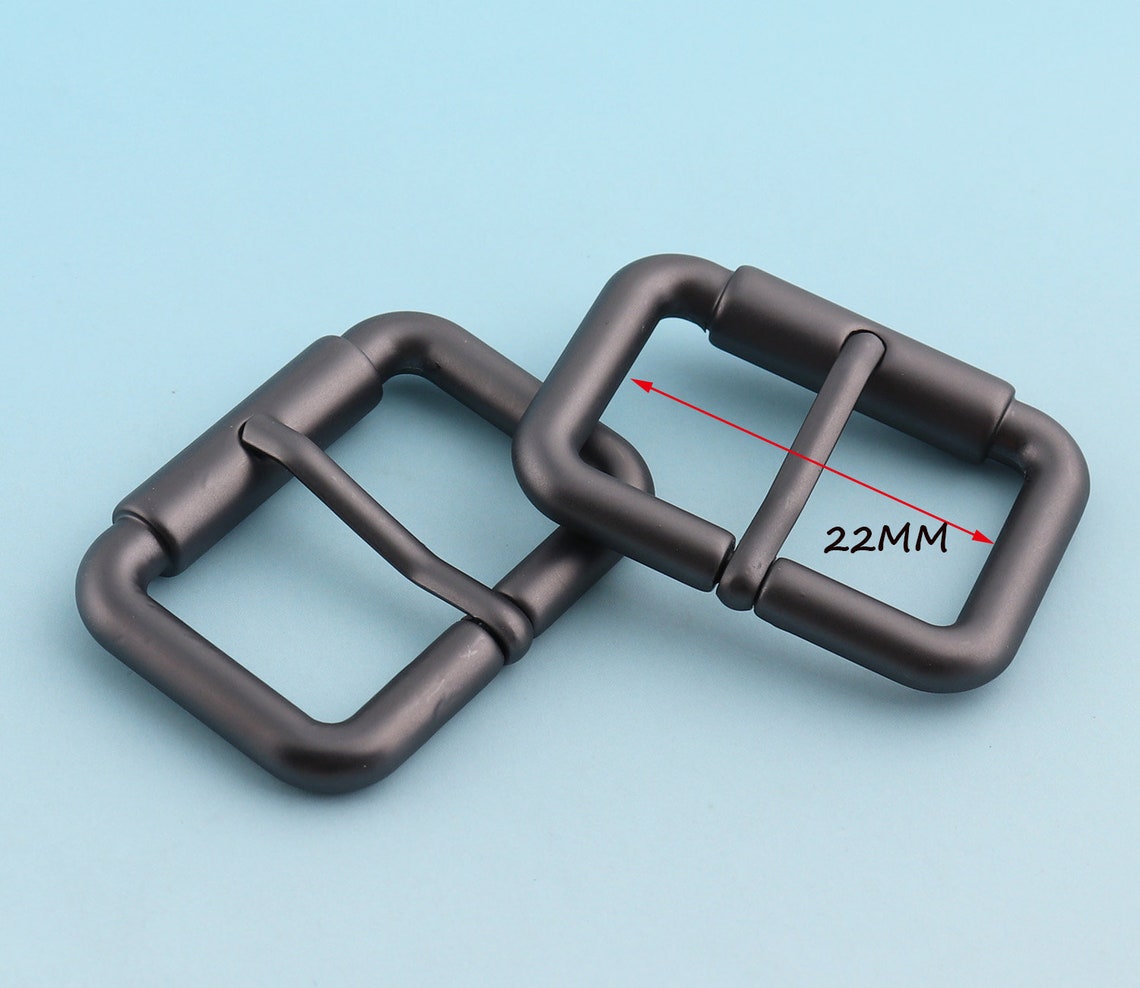 Matte Gunmetal Belt Buckle 6pcs 22mm Adjuster Buckle Tri Bar Etsy