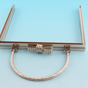 Light Gold Purse Frame 18*16cm Bag Frame Bag Frames Arched Pattern Metal Coin Sewing Purse Supplies Bag Frame