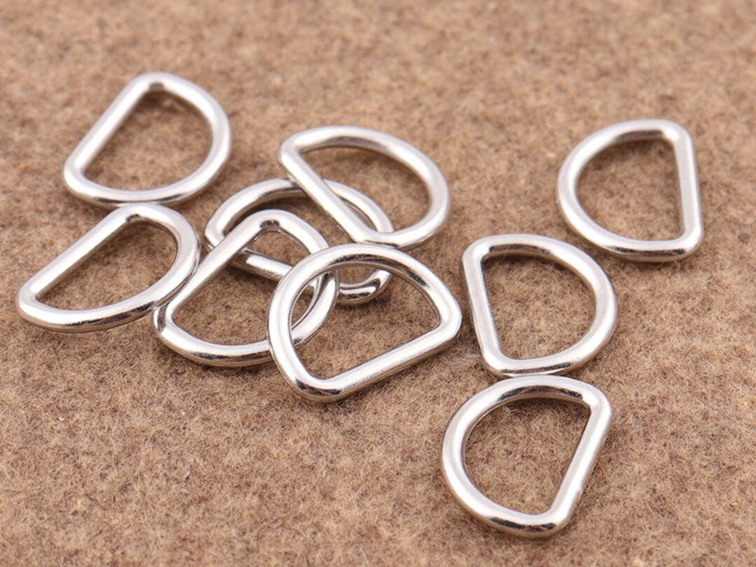 10 Pcs Mini Silver D Ring Metal D Ring 1/2“(in)d Buckle Belt Strap ...