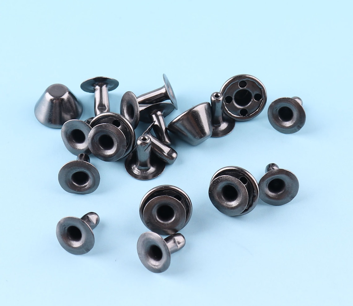 Gunmetal Rivets 100sets 108mm Metal Grommet Rivet Button Etsy