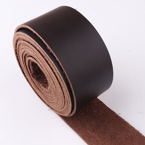 Cowhide Leather Strap 1.5&quot;(38mm) Dark Coffee Bag Straps Natural Leather Strips Genuine Leather Handles Belt Straps Real Leather Supplies