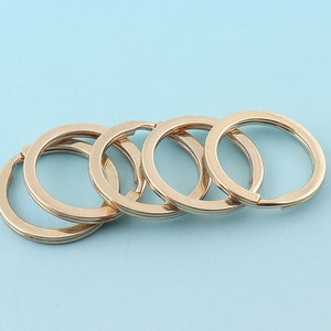 Key Ring Gold O Ring Key Fob Ring 1”(25mm)  Metal Split Ring for Key Chain Wholesale Key Ring Findings