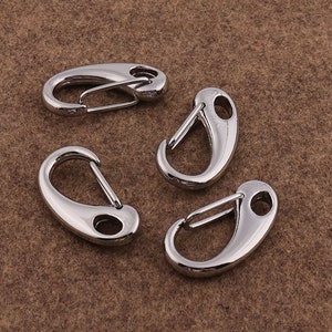 6pcs 30*15mm  Silver Snap Hook Metal Lobster  Hardware Webbing Webbing Strap Hook Swivel Clasp for  Leather and Fabric