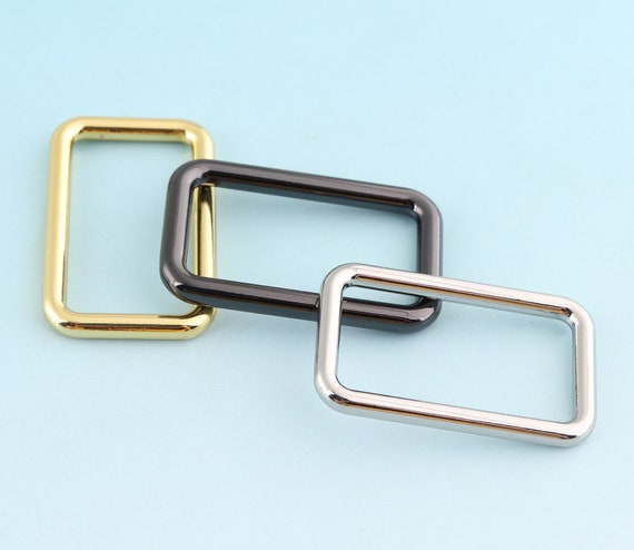 Buy Wholesale China 40mm Metal Rectangle Rings Webbing Buckles For