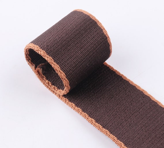 Cotton Webbing 1 3 5 yards 38 mm Webbing Fabric Dark Brown Webbing belt Canvas Webbing Key Fobs Strap Webbing Bag strap strap Etsy France