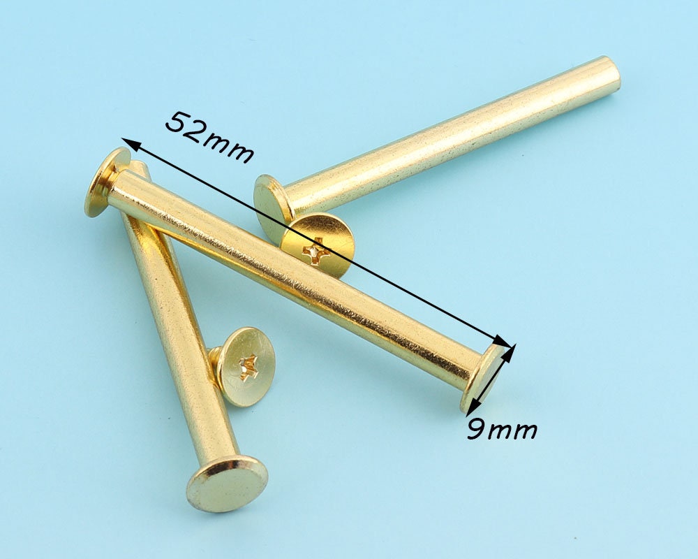 10sets 529mm Golden Screw Rivets Metal Button Screwback Studs Etsy