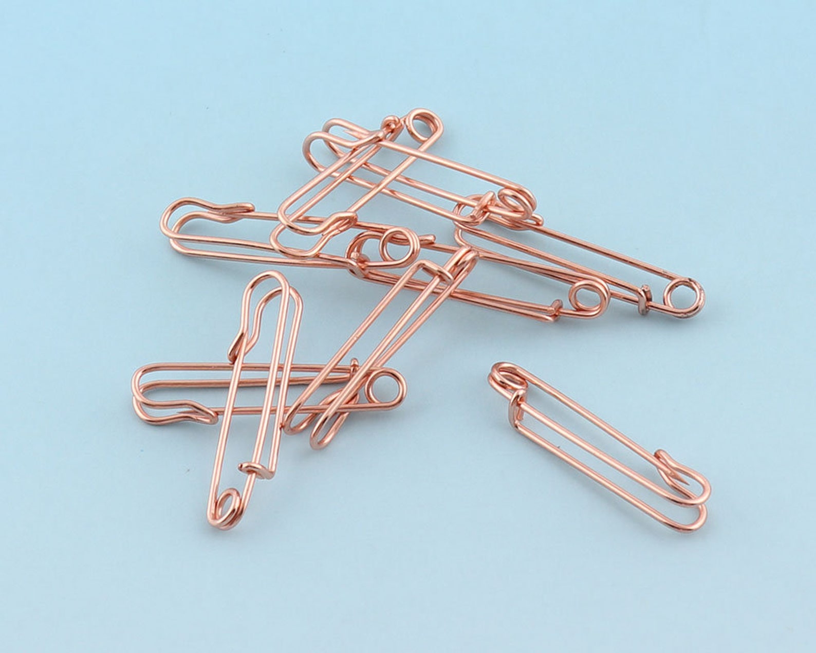 Rose Gold Safety Pins 30pcs 266mm Charming Safety Pins Metal Etsy