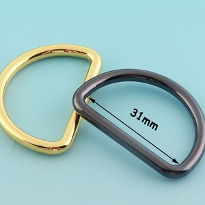 8pcs 31mm D Ring  Metal D Buckle Belt Strap Buckle Webbing D Ring  Handbag Accessories Leather Craft Hardware