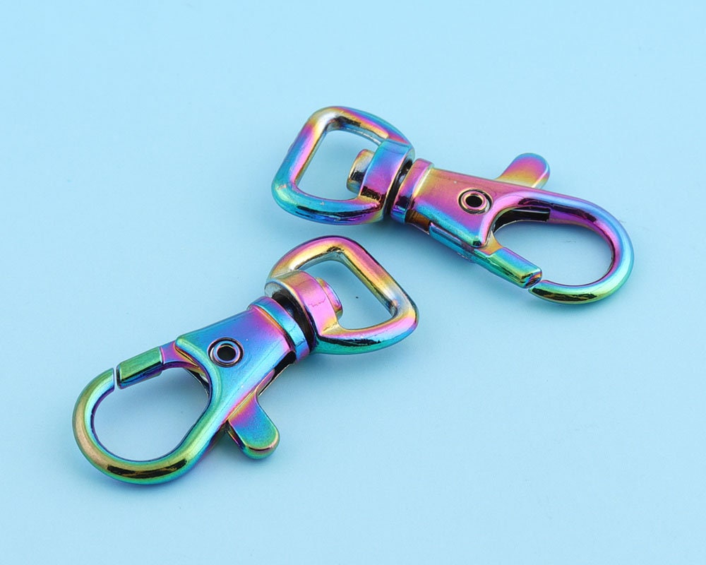 Rainbow Swivel Snap Hook 10pcs 3612mm Colorful Snap Hook Metal