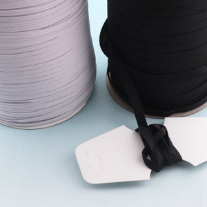 3mm(1/8") Trim Elastic Cord Flat Elastic band for mask Garment Spool White/Black Nylon Elastic Bands Sewing Elastic rope DIY Accessories