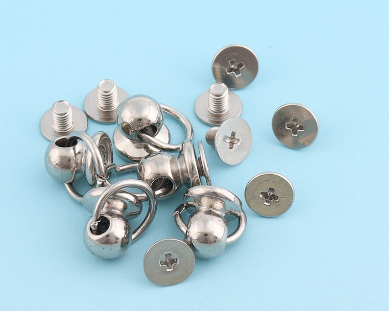 Silver Screw Rivets 20sets 108mm Metal Button Screwback Studs Etsy