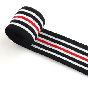 Rainbow Elastic band webbing Straps Soft Webbing strap 1.5&quot;(38mm) Colorful Striped Elastic Ribbon stretch Webbing belt Webbing