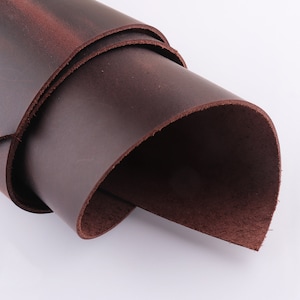 Genuine Leather sheets 12” Dark Coffee Natural Leather Pieces Cow Skin Leather Crafts Real Leather Supplies DIY Leather Scrap for Jewelry