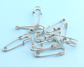 Zilveren veiligheidsspelden 30pcs 27 * 8mm charmante veiligheidsspelden metalen koperen pinnen broche veiligheidsspelden naaien veiligheidsspelden levering