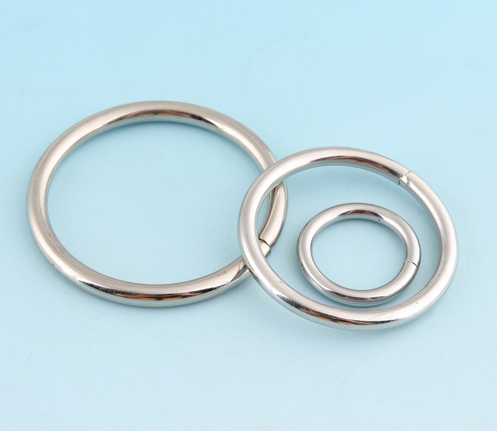 Silver O Ring 20pcs 19mm/32mm/40mm Non Welded Metal O Buckle Etsy