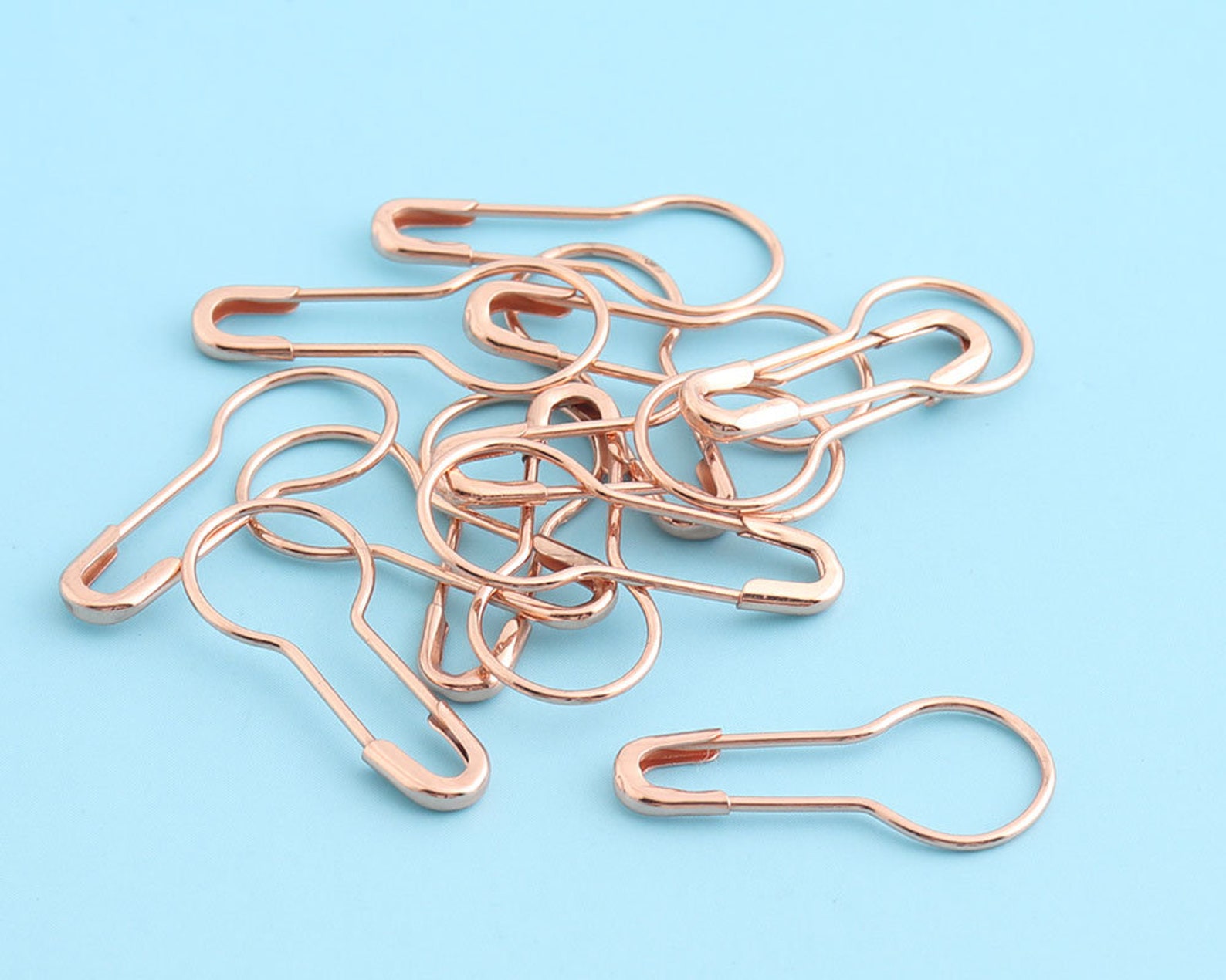 Rose Gold Safety Pins 100pcs 219mm Mini Bulb Safety Pins Gold Etsy