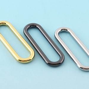 Oval Ring 6pcs 44mm Metall ovale Schnalle Gürtelschnalle Schnalle Schnalle Webbing Oval Ring Leder Handwerk Hardware