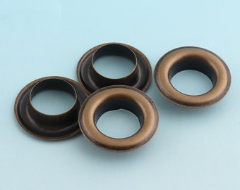 13mm(hole) Large Eyelets with washer 30sets 22mm Bronze Round Grommet Eyelets for Sewing Leather Hardware Craft Canvas Making