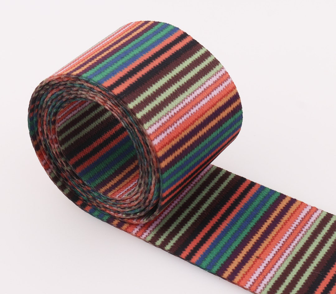 Webbing Rib Colorful Webbing Ribbon 50 Mm Stripe Webbing Soft Ribbon Webbing Belt ...