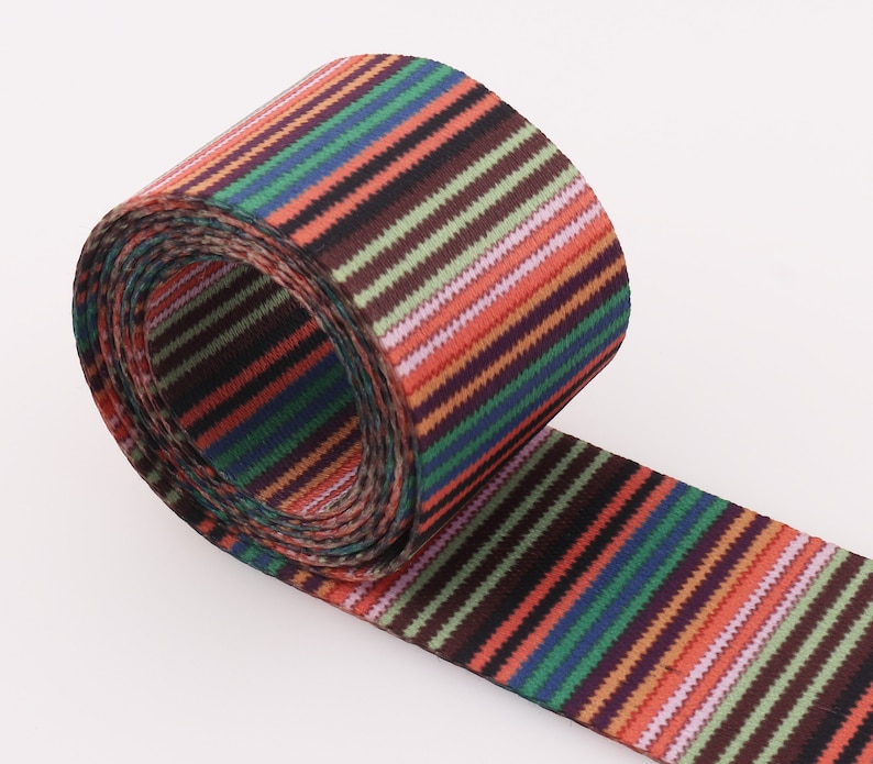 Colorful bing Ribbon 50 mm Stripe bing Soft Ribbon Etsy