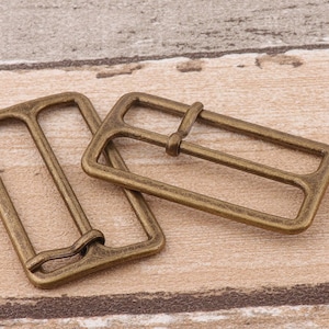 Large Belt Buckle 2&quot;(50mm) Antique Bronze Adjuster Buckle Tri Bar Buckles Strap Buckle Adjuster Slider Handbag Handware