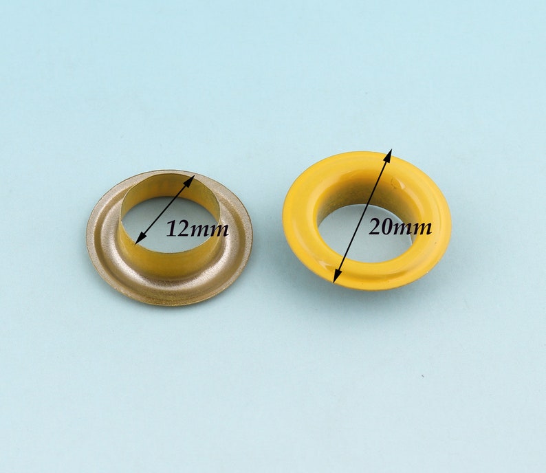 Eyelets Grommets 20sets 12mmhole Yellow Grommet Eyelets for Etsy