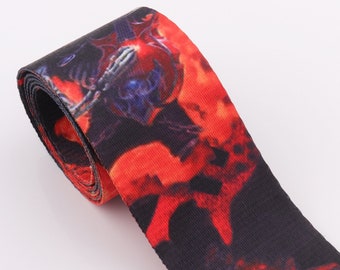 Colorful Webbing 5yards 50mm(w) Stripe Webbing belt Strap Guitar Strap Webbing Purse Strap Webbing Dog Collar