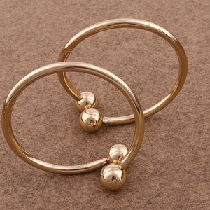 2pcs 3 5/8" Golden Bag Griff tragen Ringe sechseckige Runde Handtasche Griff Schraube Handtasche Griff Handtasche Zubehör