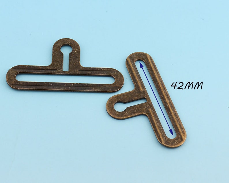 15pcs 42mm Metal Buckle Antique Bronze Buckles Heavy Duty hook and eye Metal Closures for Belting or Sewing