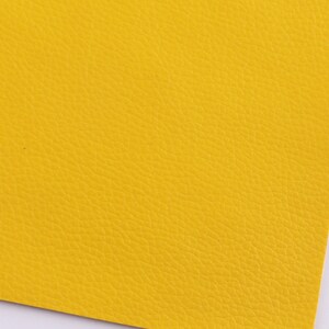 Lychee Skin Faux Leather Sheets A4 8*12&quot; Yellow Synthetic Leather Soft Vegan Leather Crafts Leather Fabric Leather Supplies