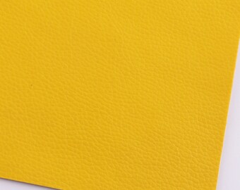 Lychee Skin Faux Leather Sheets A4 8*12" Yellow Synthetic Leather Soft Vegan Leather Crafts Leather Fabric Leather Supplies