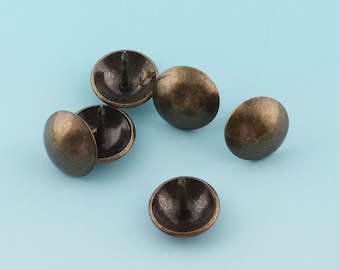 Tapicería Tacks 20pcs 16mm Bronce Cabezas de Uñas Manchas Round Spots Cono Manchas Studheads Studs Bolsa / Cinturón Cuero Craft