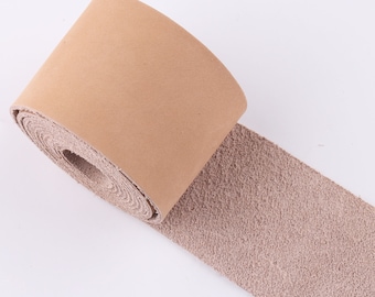 Cowhide Leather Strap 1.5"(38mm) Khaki Bag Straps Natural Leather Strips Genuine Leather Handles Belt Straps Real Leather Supplies