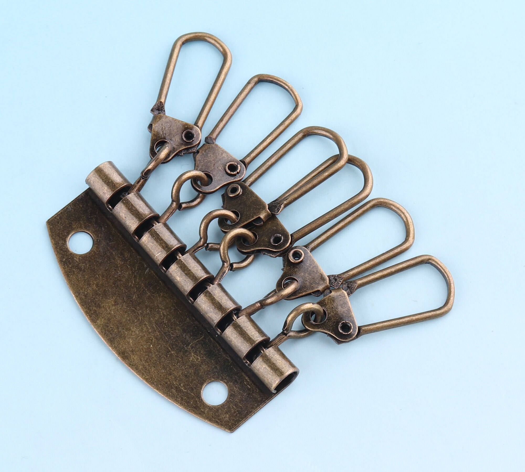 Row Key Clasp Bronze Keychain 1-2pcs 48mm Keychain Wallet