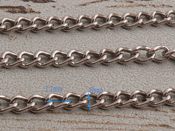 Silber Tasche Kette 11mm Ersatz Griff Kette Metall Schulter