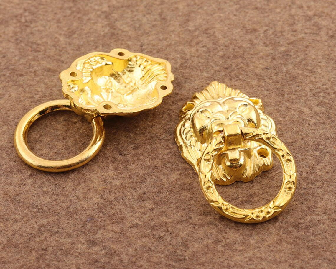 Antique Gold Ring Pull Dresser4pcs 35mmbox Pull Pull Etsy