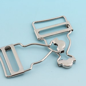 Dungaree Buckles Clips 20pcs 38mm Suspender Buckles Adjuster Buckle Metal Adjuster Clips Adjuster Slide Belt Buckle