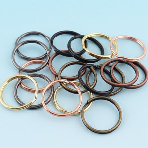 Anillo de llave dividido 100pcs 25mm O anillo salto anillo anillo anillos de gran llavero anillo metal split anillo para llavero al por mayor Key Ring Hallazgos