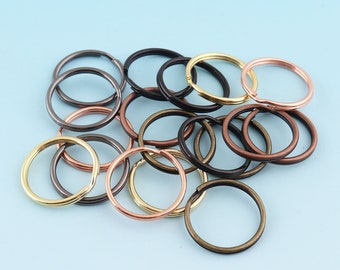 Rose gold Key Ring 30pcs 20mm O Ring Jump rings Large Key Fob Ring Metal Split Ring for Key Chain Wholesale Key Ring Findings