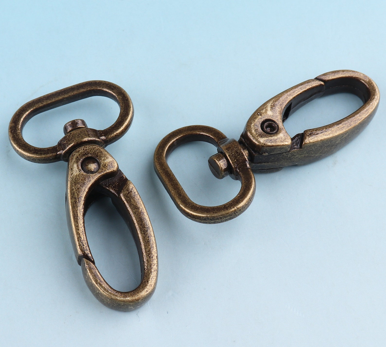 Swivel Clasp 620 Pcs 4925 Mm Bronze Snap Hook Swivel Clips Etsy