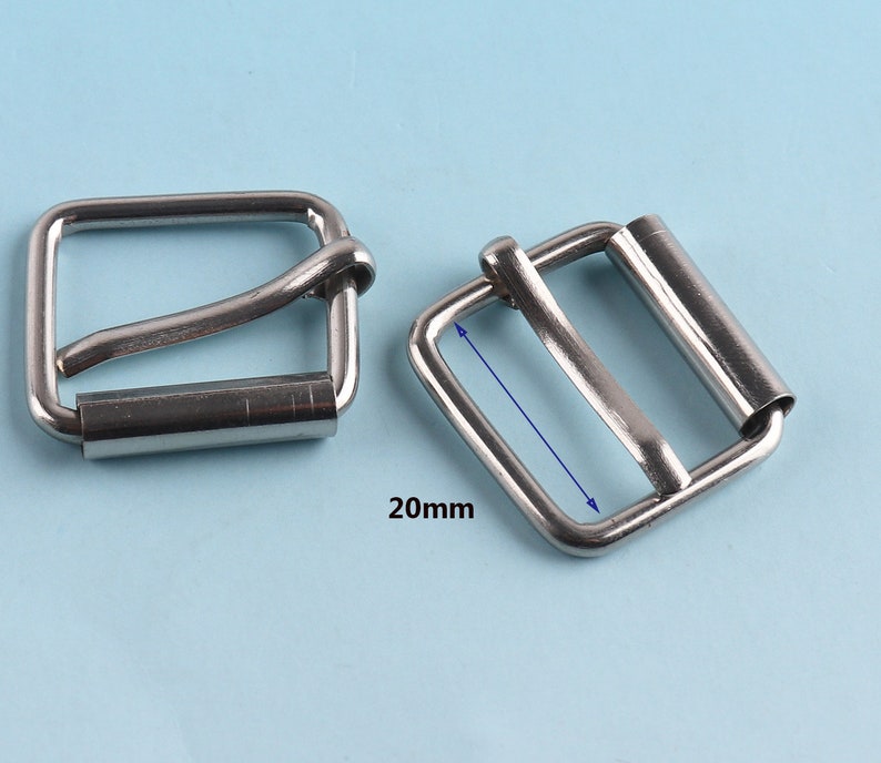 Silver Slide Buckle 20pcs 20mm Adjuster Buckle Tri Bar Buckles Etsy